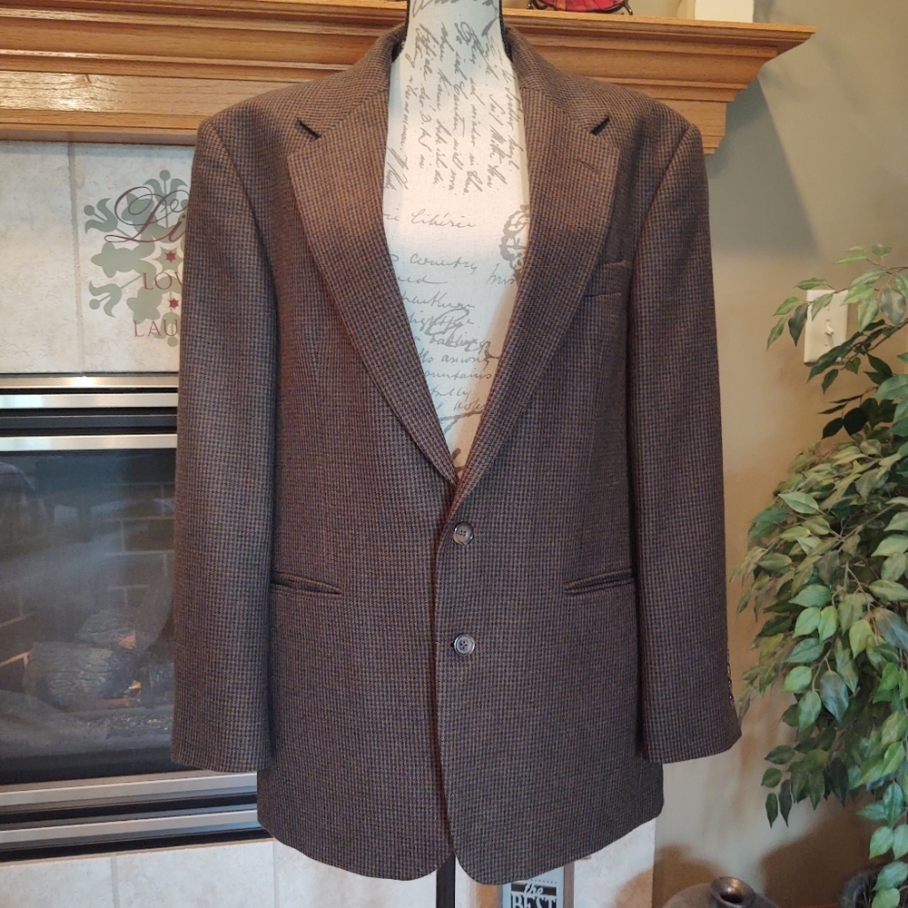 Oscar de la Renta Wool Sports Coat 42 R - Picture 4 of 15